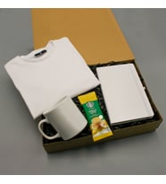 Beyaz Tişört & Beyaz Defter & Beyaz Kupa & Starbucks Vanilla Latte Hediye Seti