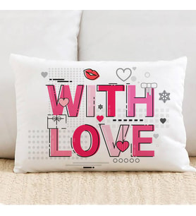 With Love Motto Tasarım Yastık