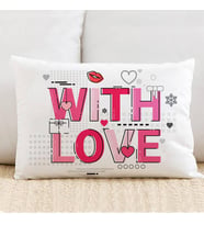With Love Motto Tasarım Yastık