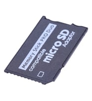 Memory Stick Pro Duo Çevirici Adaptör Mikro SD Kart Dönüştürücü Hafıza Kartı Adaptör (Siyah)