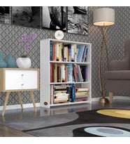Kenzlife kitaplık süper ga 090*80*19 byz 3 katlı tek bölme ofis mutfak banyo dolabı arkalıksız (Karışık)