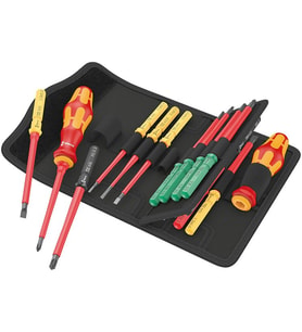 WERA KraftForm Kompact  VDE 17 Parça 1000 Volt İzoleli Tornavida Takımı (05006611001)