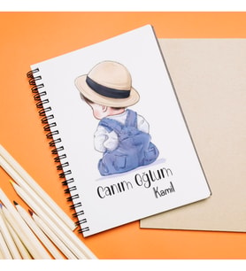 Canım Oğlum Tasarımlı Defter Kişiye Özel