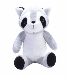 Rakun Peluş 40 Cm (Gri-Beyaz)