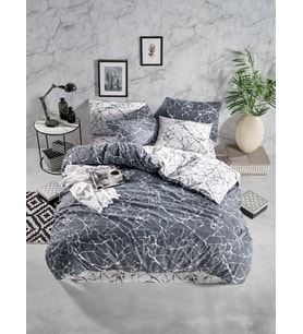 BEGENALHOME  Ranforce Light Marble Nevresim Takımı  Çift Kişilik