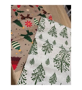 Yılbaşı Desen Runner Christmas Yeniyıl Runner 40 X 140 - 2 Adet