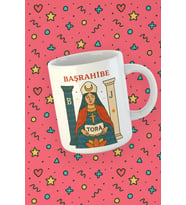 Kartura Koleksiyonu – Tarot Başrahibe Kartı Özel Tasarım Kupa Bardak (Beyaz)