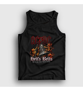 Presmono Unisex Siyah Hells Bells Demons AC/DC Atlet 6241tt
