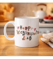 Northcity Happy Valentine’s Day Porselen Kupa – Sevgililer Günü İçin Özel Tasarım Hediye