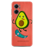 Xiaomi Redmi Note 11E Kılıf Silikon Desen Özel Seri Avokado Skate 1741