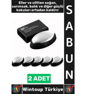 #Sabun Özel Üretim Soğan Sarımsak Balık Güçlü Kötü Koku Giderici Hijyenik Pratik Metal Sabun 2 Adet