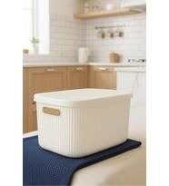 Colors Krem Çok Amaçlı Kapaklı Organizer Kutu 6 Litre