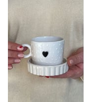 Meggdecor Tek Siyah Kalpli Kupa Mug (Karışık)