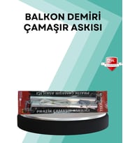 Kare Küpeşte Uyumlu Balkon Çamaşır Askısı 25x60 cm Beyaz Pratik