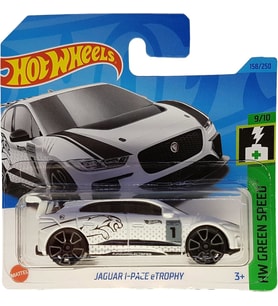 Hot Wheels - Jaguar I-Pace Etrophy - Hw Green Speed 9/10 - Hkk25 - Short Card - Beyaz - Mattel 2023 (Çok Renkli)
