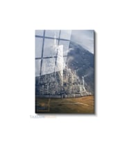 Dikey Cam Tablo Salon Duvar Tablosu Dikey Cam Minas Tirith Yeni Ev Hediyesi Ofis Tablosu