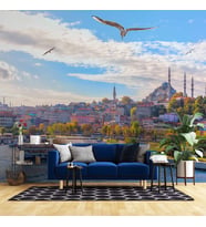 İstanbul Eminönü Süleymaniye Camii Manzaralı Duvar Kağıdı