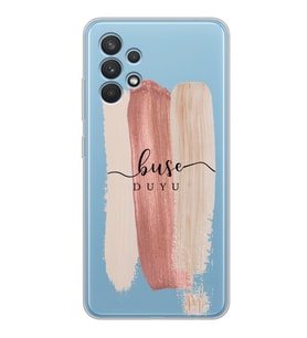Samsung Make-up Brush Tasarımlı Şeffaf Telefon Kılıfı