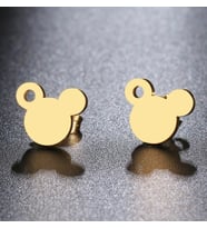Kişiye Özel 925 Ayar Gümüş Mickey Mouse Küpe