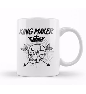 Warrior Skull Crown King Maker Historical Fantasy Kupa Bardak Porselen
