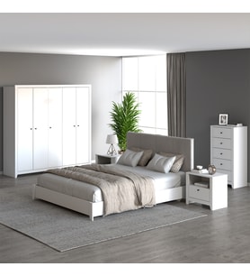 İnarch Dizayn Bled 5 Kapılı Gardıroplu Yatak Odası Takımı – Modern Tasarım