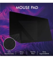 MP07 - 24x33 Ofis ve Gaming Mousepad  Kaymaz Taban, Oyuncu Gamepad, Ev, Ofis, Oyun için (Siyah)