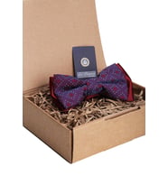 Bordo - Mavi Motif Desen Papyon P1234