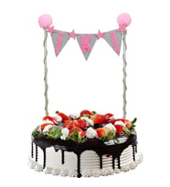 Pasta Süsü 27cm x 15cm, İKİ - Pembe (STD)