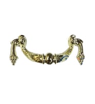 Dekoratif Zamak Üzümlü Kulp - 64mm, Sarı, 1 Adet
