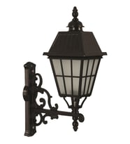 AVONNI BAP-68033-BSY-OP Siyah Boyalı Dış Mekan Aydınlatma E27 Aluminyum Cam 40x23cm