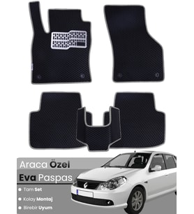 RENAULT SYMBOL 2 (2008-2012) Uyumlu EVA Paspas Tam Set–Oto Paspas,Araca Özel,Kolay Montaj