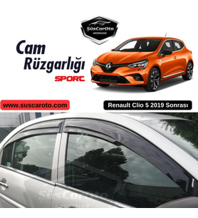 Renault Clio 5 2019 Sonrası Uyumlu Mugen Cam Rüzgarlığı Seti Piano Black 4'lü İthal