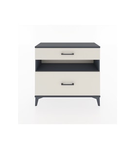 Arges Şifonyer Tek Raflı 2 Çekmeceli 88x30x80 Antrasit-Aytaşı