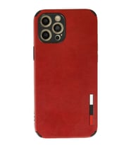 Durukar® iPhone 12 Pro Max Kılıf Loop Deri Silikon - Kırmızı