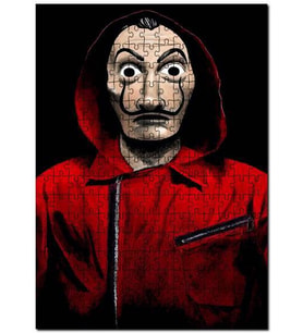 Cakapuzzle La Casa De Papel Dali Maskeli Karakter Puzzle Yapboz MDF (Ahşap) (120 Parça)