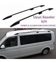 Volkswagen Transporter T5-T6-T7 Üst Port Bagaj Tavan Çıtası Siyah Uzun