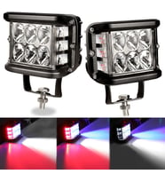 Space Offroad Sis Lambası - 12 Ledli 36W Beyaz-Kırmızı-Mavi (2'li)