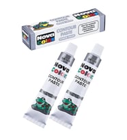 Gümüş Gri Kontür Boyası 25 ml 2 Adet Cam Vitray Boyası Kontur Silver Vitray Çalışması