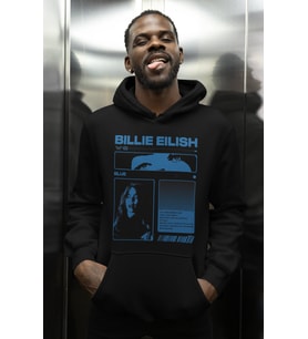 Özel Tasarım Billie Eilish Baskılı Unisex Oversize Şarkıcı Hoodie
