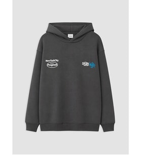 LCW Kids Antrasit Baskılı Erkek Çocuk Kalın Sweatshirt