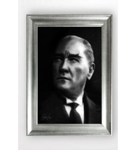 Gümüş Çerçeveli Atatürk Tablo a416