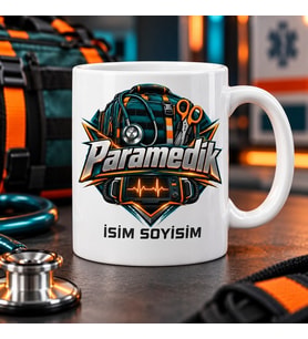 Paramedik Kupa Bardak Acil Yardım Çantası ve Nabız Çizgisi Tasarımı