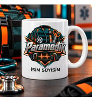 Paramedik Kupa Bardak Acil Yardım Çantası ve Nabız Çizgisi Tasarımı
