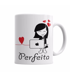 Para Casal Conexao Perfeita Kupa Bardak Porselen