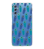 PrintiFy Samsung Galaxy M52 ile Uyumlu 1mm Slim Fit Nazar Boncuğu 4 Baskılı Şeffaf  Kılıf