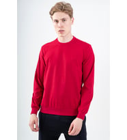 Maraton Comfort Erkek Bisiklet Yaka Koyukırmızı Sweatshirt
