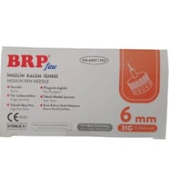 BRP Fine İnsülin Kalem İğnesi 31G 0.25 x 6 mm 100'lü 1 kutu