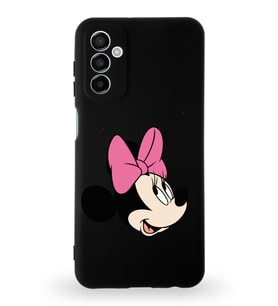 Samsung Galaxy M23 Uyumlu Lansman Kılıf Altı Kapalı İçi Kadife  Minnie Mouse-A Tasarımlı  Kapak (Şeffaf)