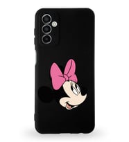 Samsung Galaxy M23 Uyumlu Lansman Kılıf Altı Kapalı İçi Kadife  Minnie Mouse-A Tasarımlı  Kapak (Şeffaf)