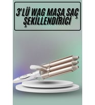 Saç Şekillendirici Wag Maşa Üçlü Yüksek Isı Ayarlı Seramik Kaplama